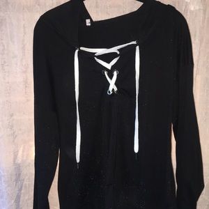 Lace up Sweatshirt